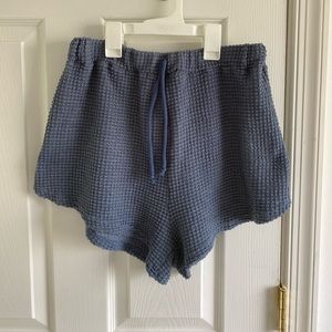 Blue waffle shorts